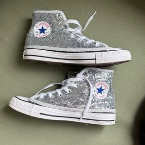 Sparkly Converse high tops